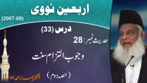 Wajoob-e-iltazaam-e-Sunnat By Dr Israr Ahmed 2/2 | Arbaeen-e-Nawawi 33/47