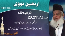 Wazu, Zikr, Namaz, Sadaqa, Sabar Aur Quran Key Fazail By Dr. Israr Ahmed | Arbaeen-e-Nawawi | 29/47
